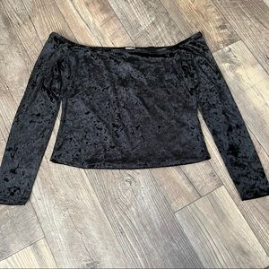 2 for $15 || GARAGE || BNWT Off the Shoulder Velvet Top